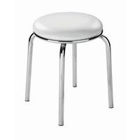 Taburet Pub - alb, Konventionell, plastic/metal (46/45cm) - Modern Living