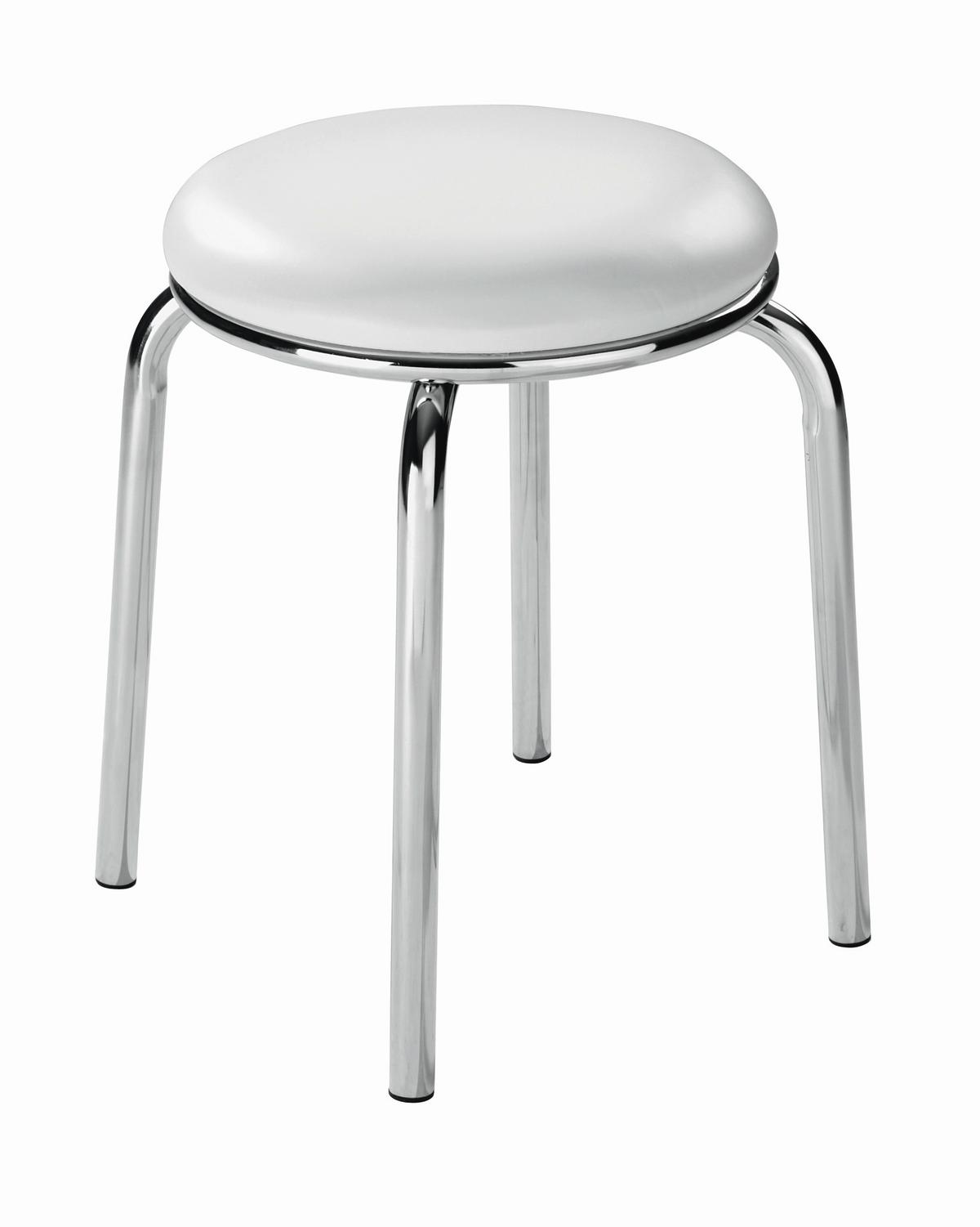 Taburet Pub - alb, Konventionell, plastic/metal (46/45cm) - Modern Living