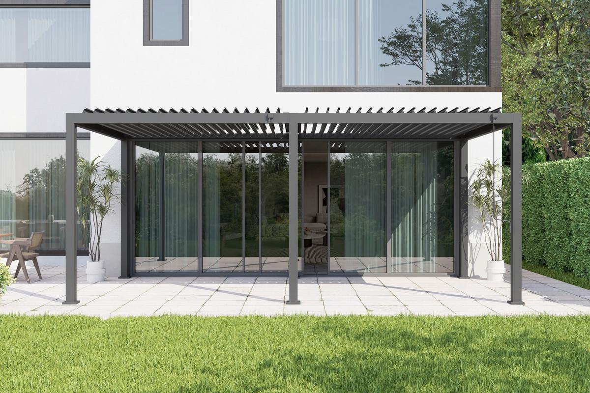 Pergola Core Anthrazit - Anthrazit, Basics, Metall (589/247/300cm) - Gardenson