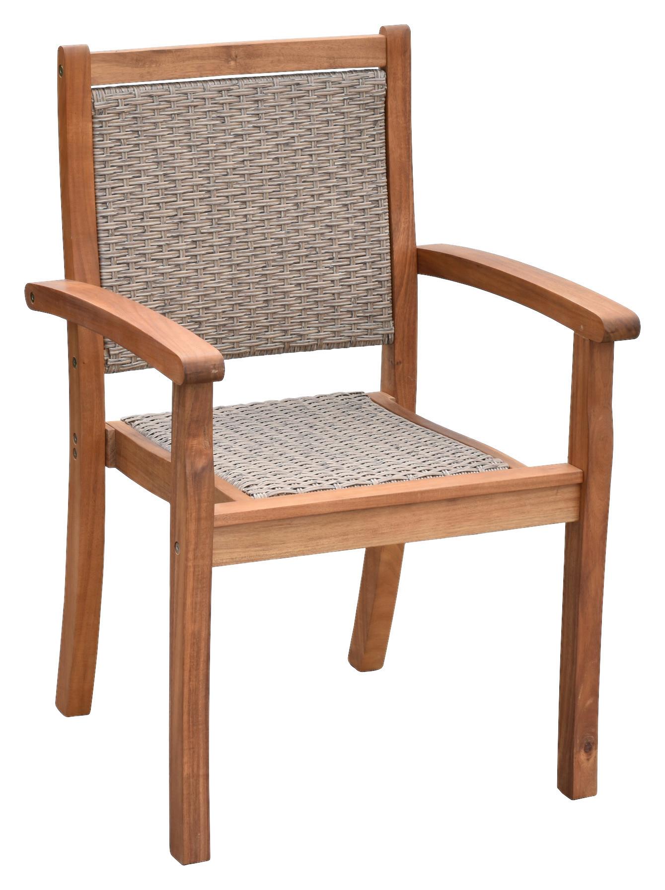 STAPELSTUHL CASTILLA - Naturfarben, MODERN, Holz/Kunststoff (58/88,5/57cm) - Gardenson