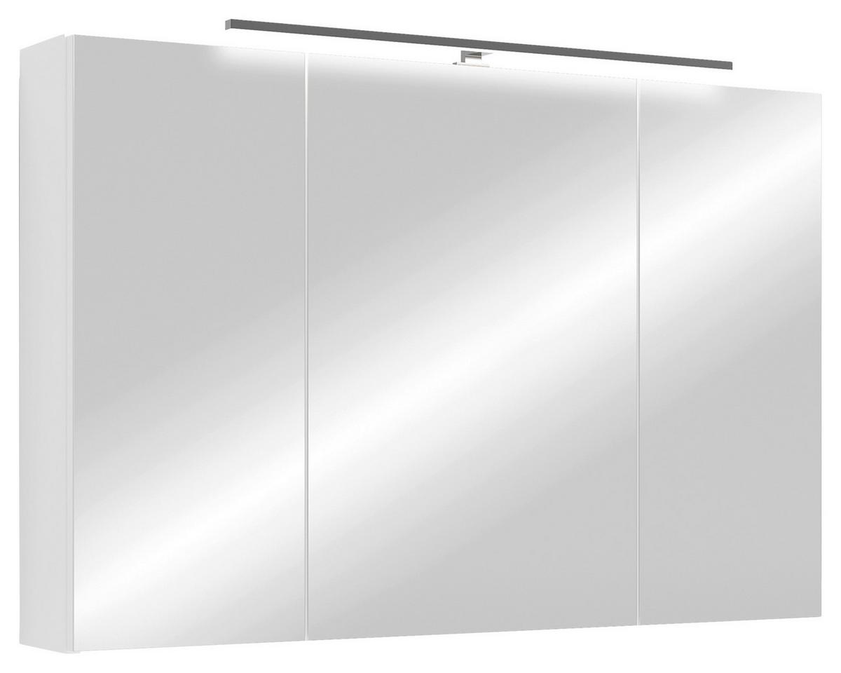 Spiegelschrank Spree Weiß - MODERN, Glas/Holzwerkstoff (90/60/20cm) - MID.YOU