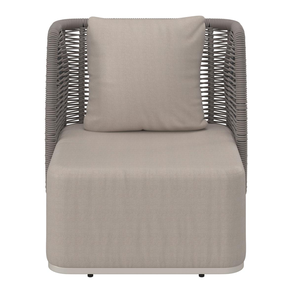 Gartenlounge Marino Hellgrau Textil/Metall - Dunkelgrau/Hellgrau, Modern, Kunststoff/Textil (153/81/76cm) - Bessagi Garden