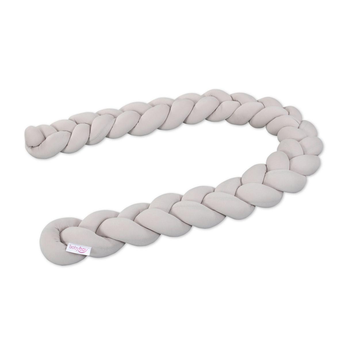 OCHRANIACZ DO ŁÓŻECZKA GEFLOCHTEN - beżowy, Basics, tkanina (180/9/9cm) - Babybay