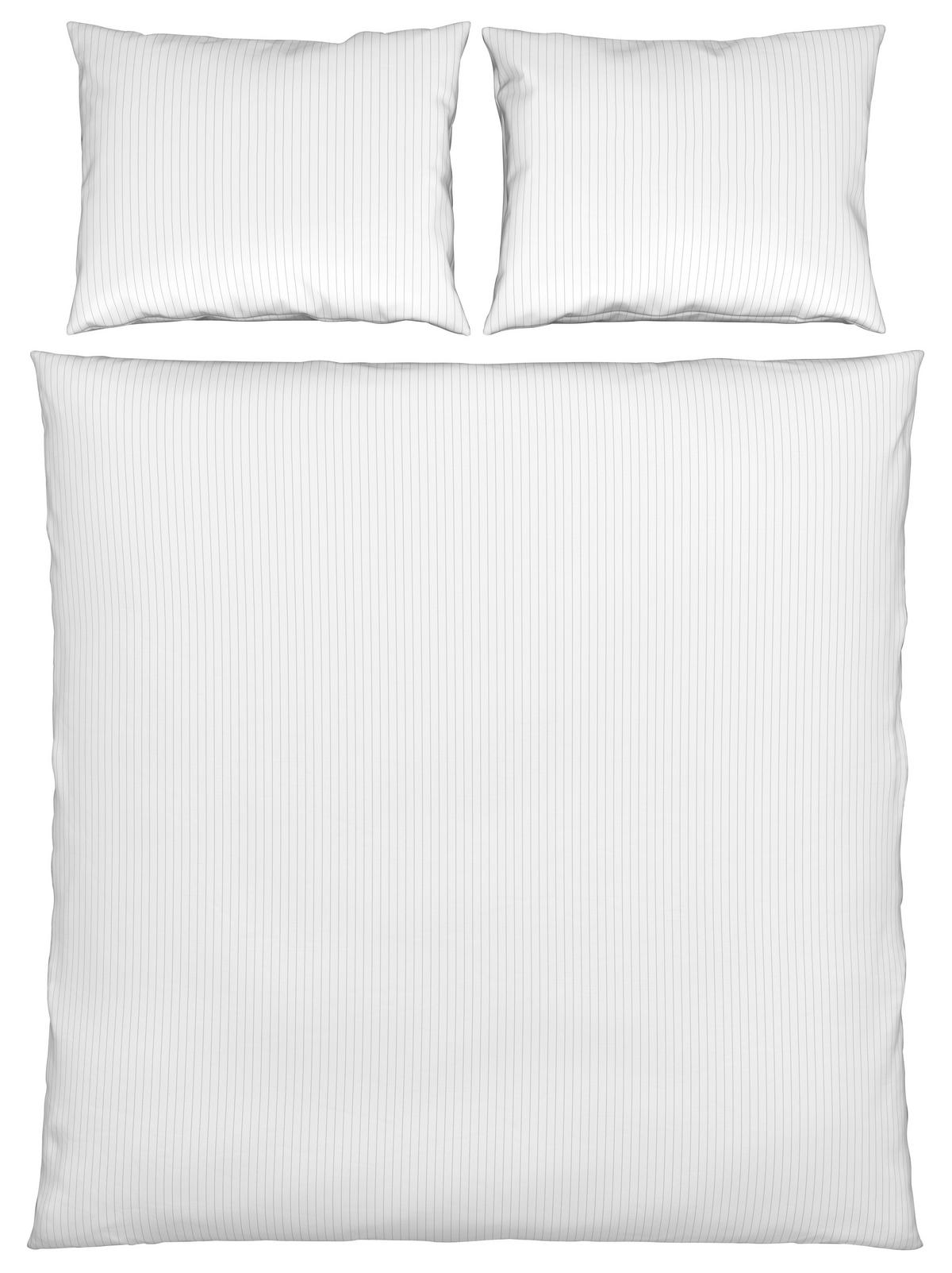 Ágyneműhuzat-garnitúra Kétszemélyes Twill Xxl - világosszürke/fehér, Modern, textil (200/220cm) - Mömax