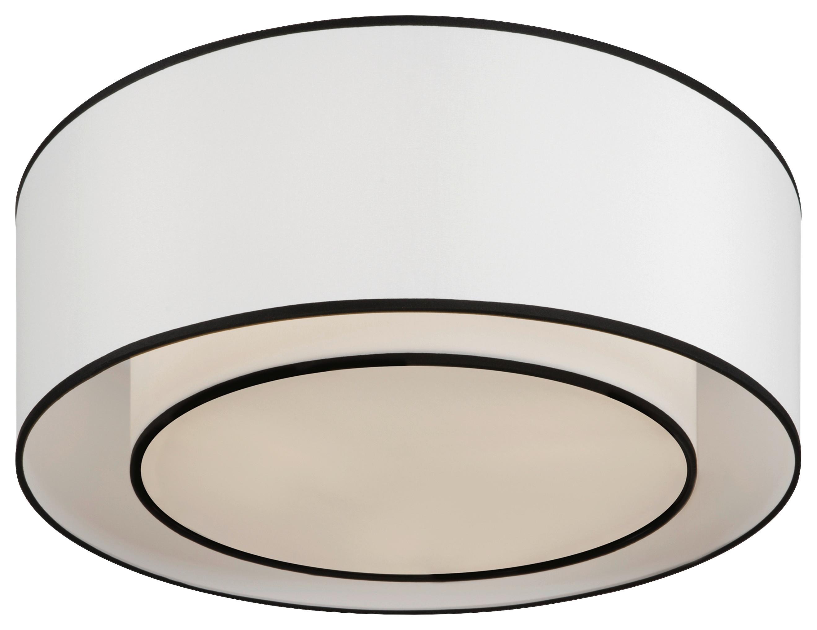 Deckenleuchte Bergamo Weiß max. 60 Watt - Weiß, Basics, Textil/Metall (52/18/52cm) - MAYTONI