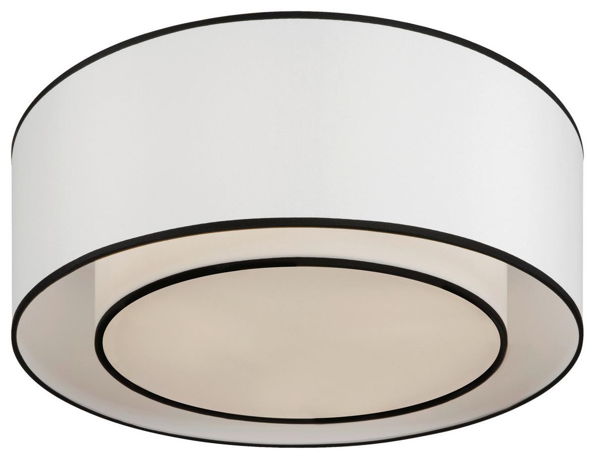 Deckenleuchte Bergamo Weiß max. 60 Watt - Weiß, Basics, Textil/Metall (52/18/52cm) - MAYTONI