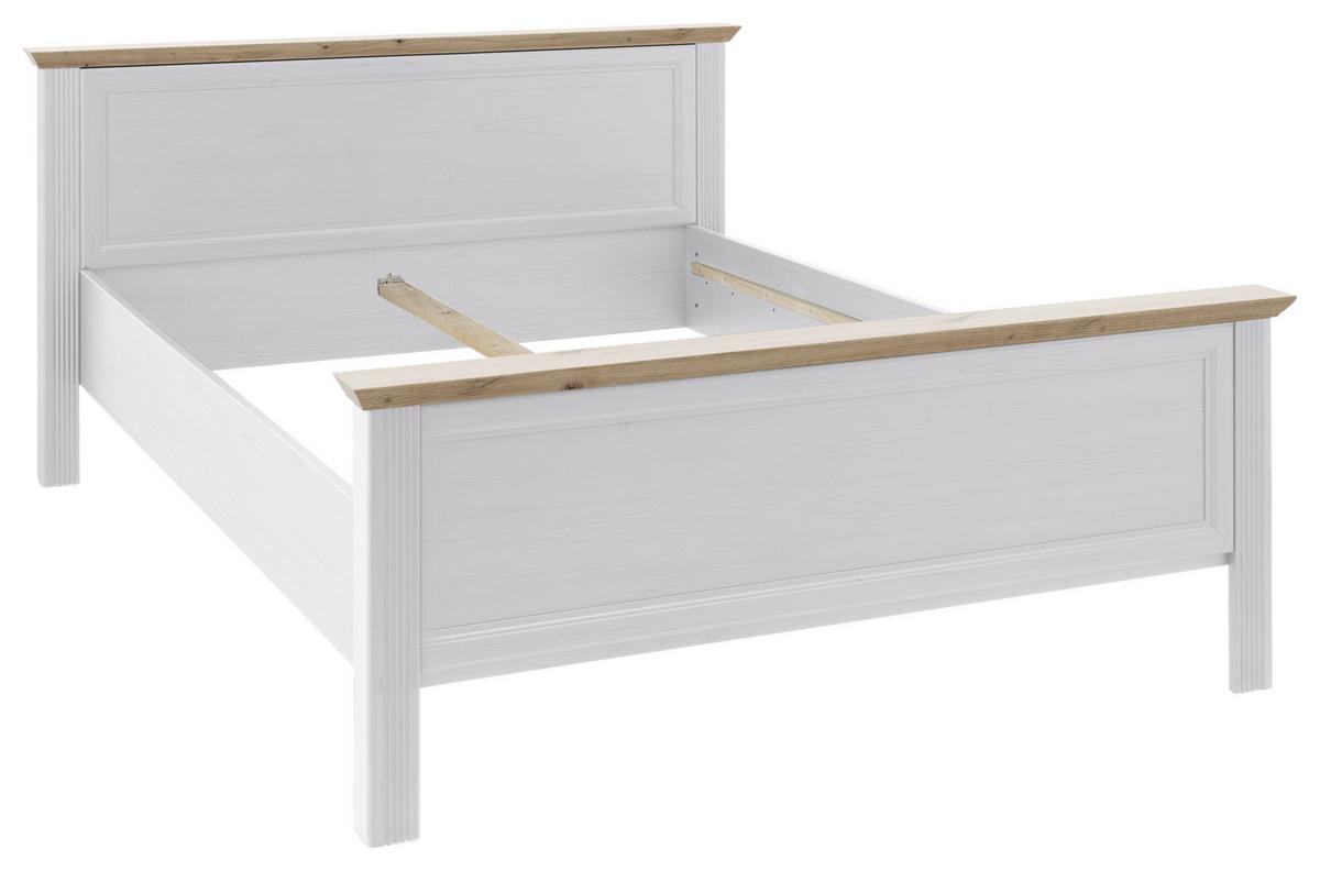 Klasični Krevet Jasmin Ii - bijela/hrast Artisan, Lifestyle, drvni materijal/plastika (160/200cm) - Modern Living