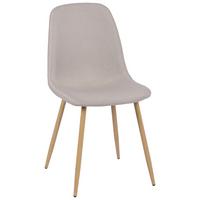 Stol Mona, Bež - barve hrasta/bež, Moderno, kovina/tekstil (44/87/56cm)