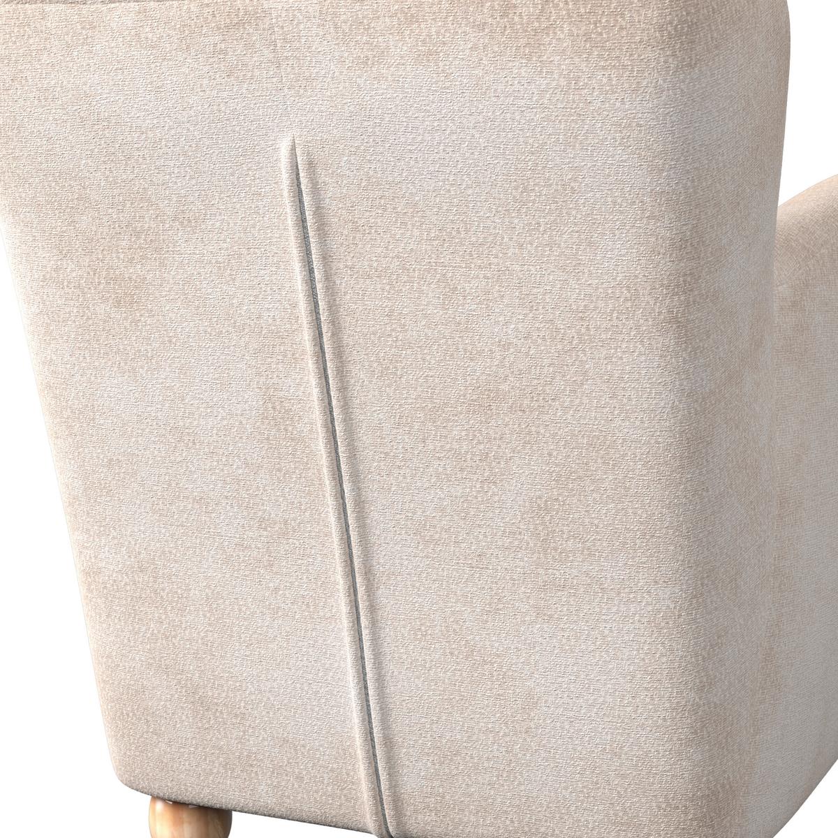 Fotoliu LEA - bej, Modern, lemn/metal (76/85/84cm)