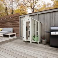 Gartenschrank Marianna Weiß Echtholz - Weiß, MODERN, Holz (131/180/54,5cm) - Bessagi Garden