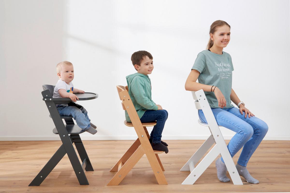 WYSOKIE KRZESŁO LUNCH -TOP- - kolor naturalny, Lifestyle, drewno (45/50,5/78,5cm) - My Baby Lou