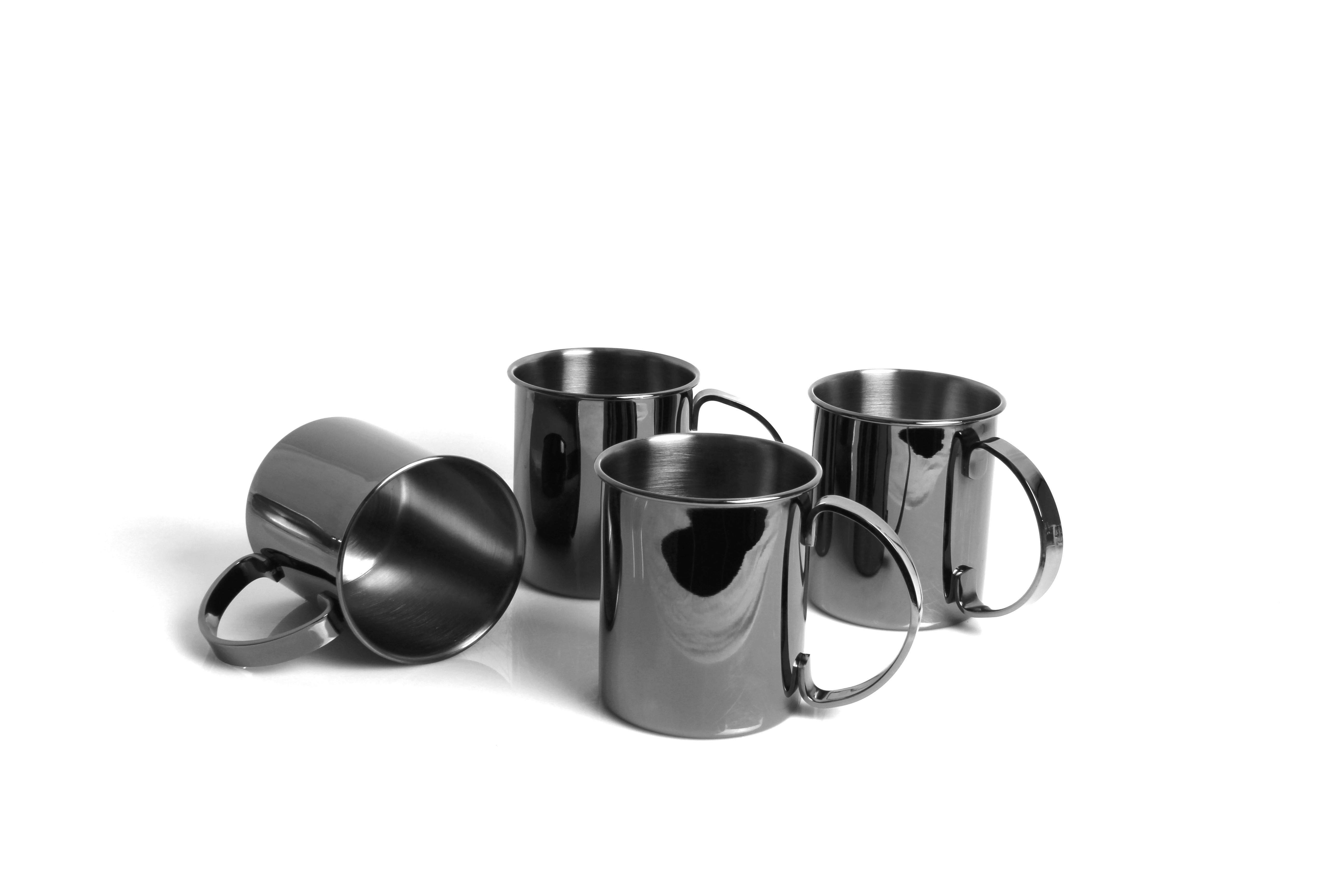 Set Lončkov Echtwerk, Črna, 4 Kos - črna, Basics, kovina (16,2/11,4/11,3cm) - Echtwerk