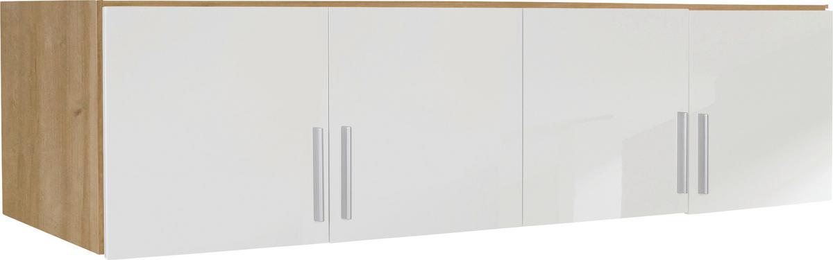 Nastavek Za Omaro Celle - bela/barve aluminija, Moderno, umetna masa/les (181/40/54cm) - Premium Living