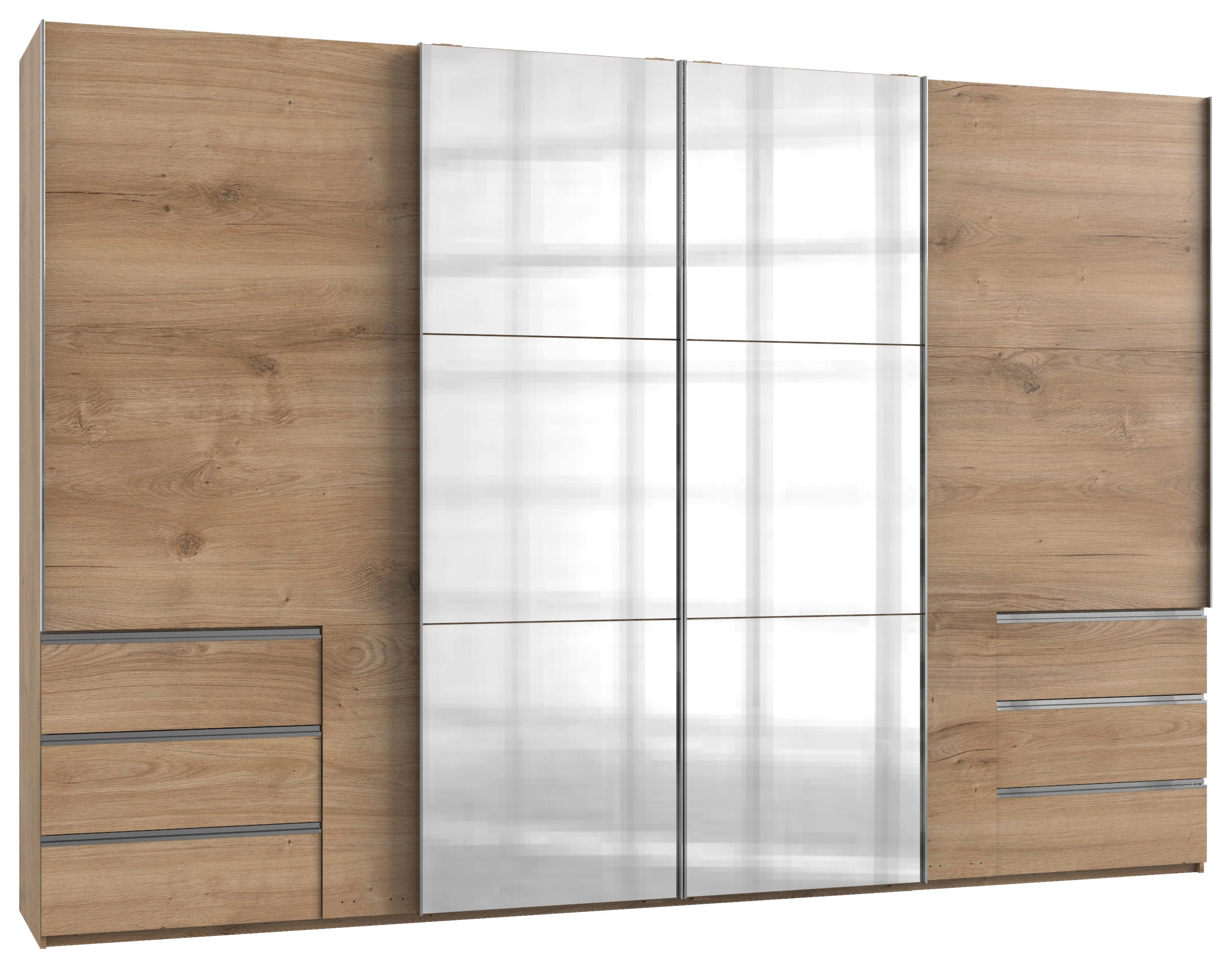 Ormar S Kliznim Vratima Level 36 A - boje hrasta/boje kroma, Moderno, drvni materijal (350/236/65cm) - Modern Living
