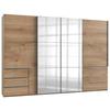 Ormar S Kliznim Vratima Level 36 A - boje hrasta/boje kroma, Moderno, drvni materijal (350/236/65cm) - Modern Living