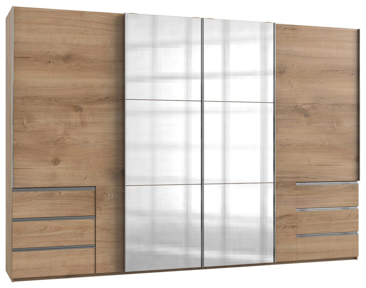 Ormar S Kliznim Vratima Level 36 A - boje hrasta/boje kroma, Moderno, drvni materijal (350/236/65cm) - Modern Living