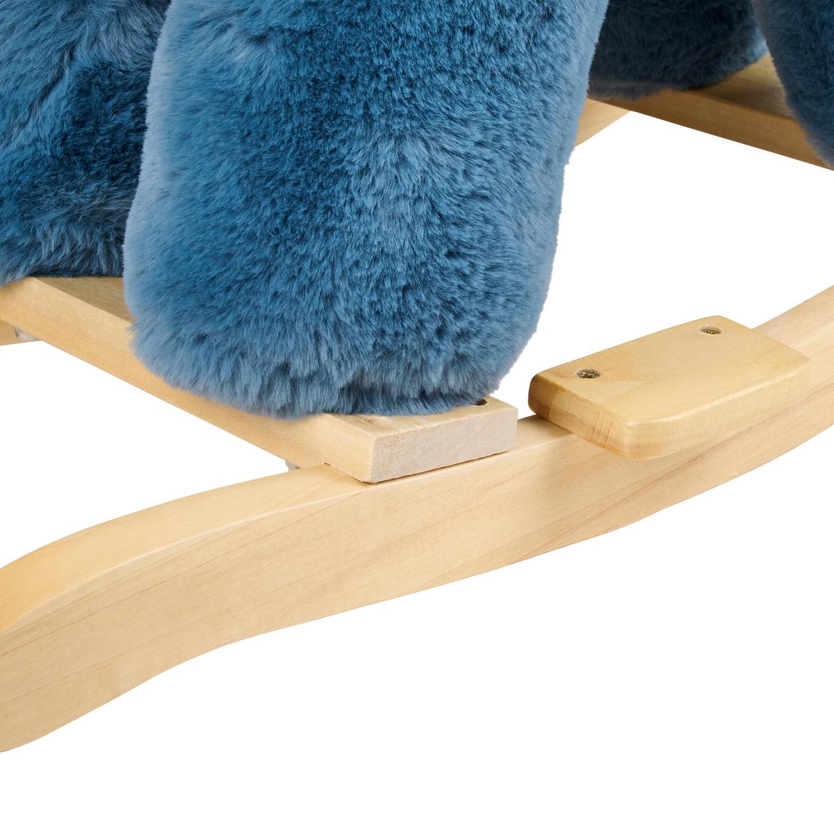 ZWIERZĄTKO NA BIEGUNACH DIDI - écru/niebieski, Trend, metal/drewno (68/33/55cm) - Patinio