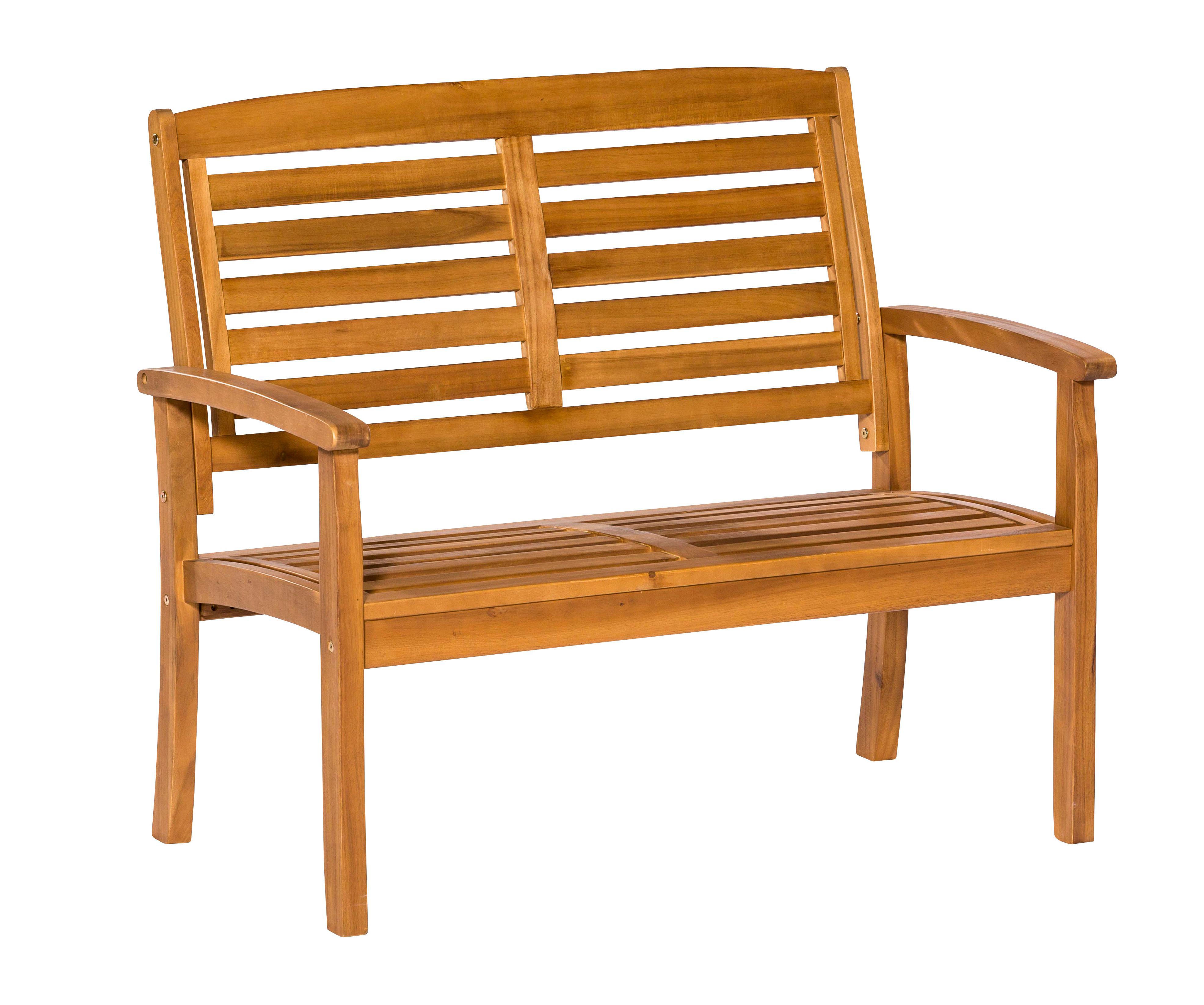 Gartenbank Paraiba aus Akazie Natur - Akaziefarben, ROMANTIK / LANDHAUS, Holz (110/92/62cm) - Gardenson
