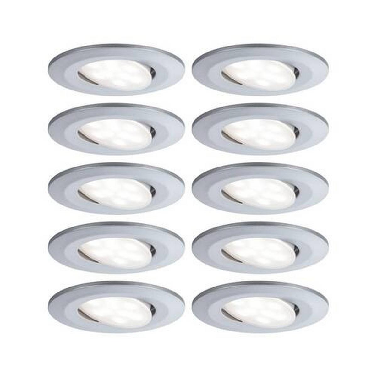 LED-Deckenleuchte Calla IP65 max. 10x 6 Watt, 10-teilig - Chromfarben, Basics, Kunststoff (9cm) - Paulmann