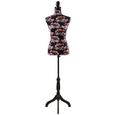Próbababa Mannequin - Színes/Fekete, Fa/Textil (40/160/40cm) Próbababa Mannequin - Színes/Fekete, Fa/Textil (40/160/40cm)
