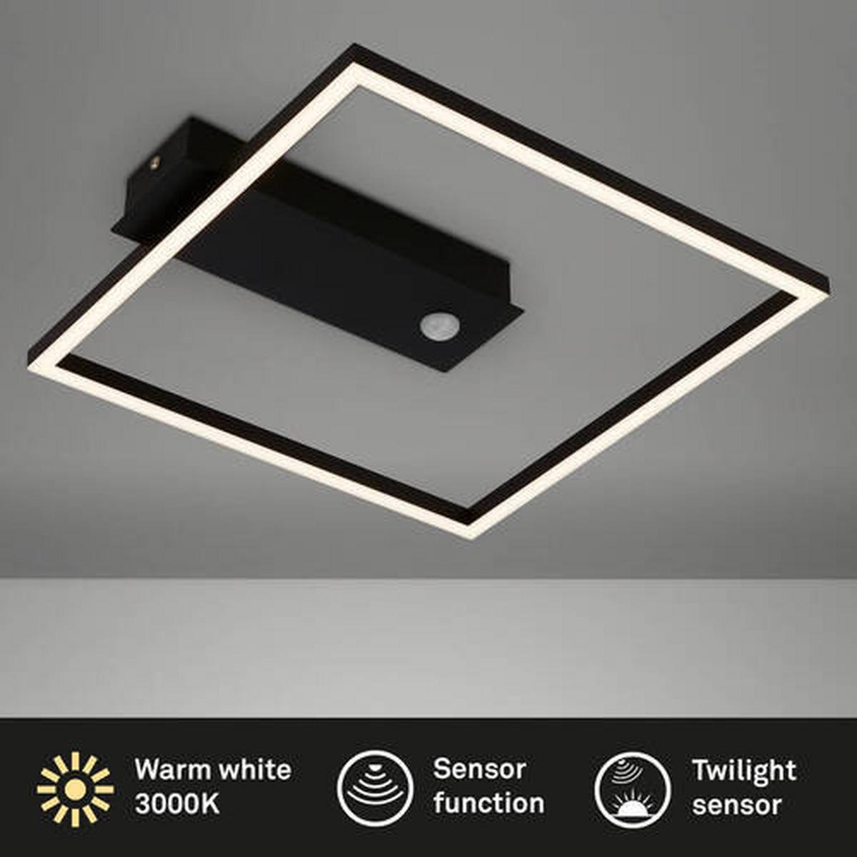 LAMPA SUFITOWA LED 3770015 MIT SENSOR - czarny, Design, tworzywo sztuczne/metal (32/30/5cm)
