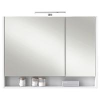 Spiegelschrank in Weiß - Weiß, MODERN, Glas/Holzwerkstoff (93,2/75,5/22,3cm) - Mömax