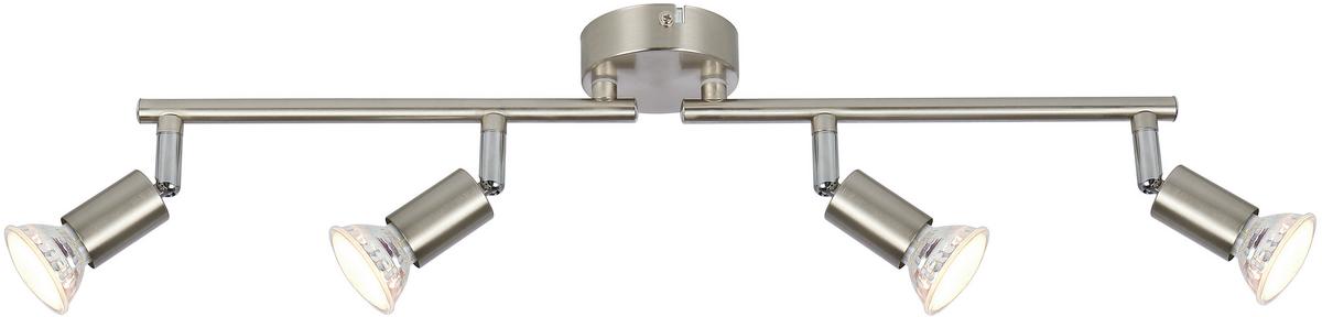 LED-Strahler Fritz max. 4x3 Watt - Nickelfarben, Konventionell, Metall (52/8/15cm) - Based