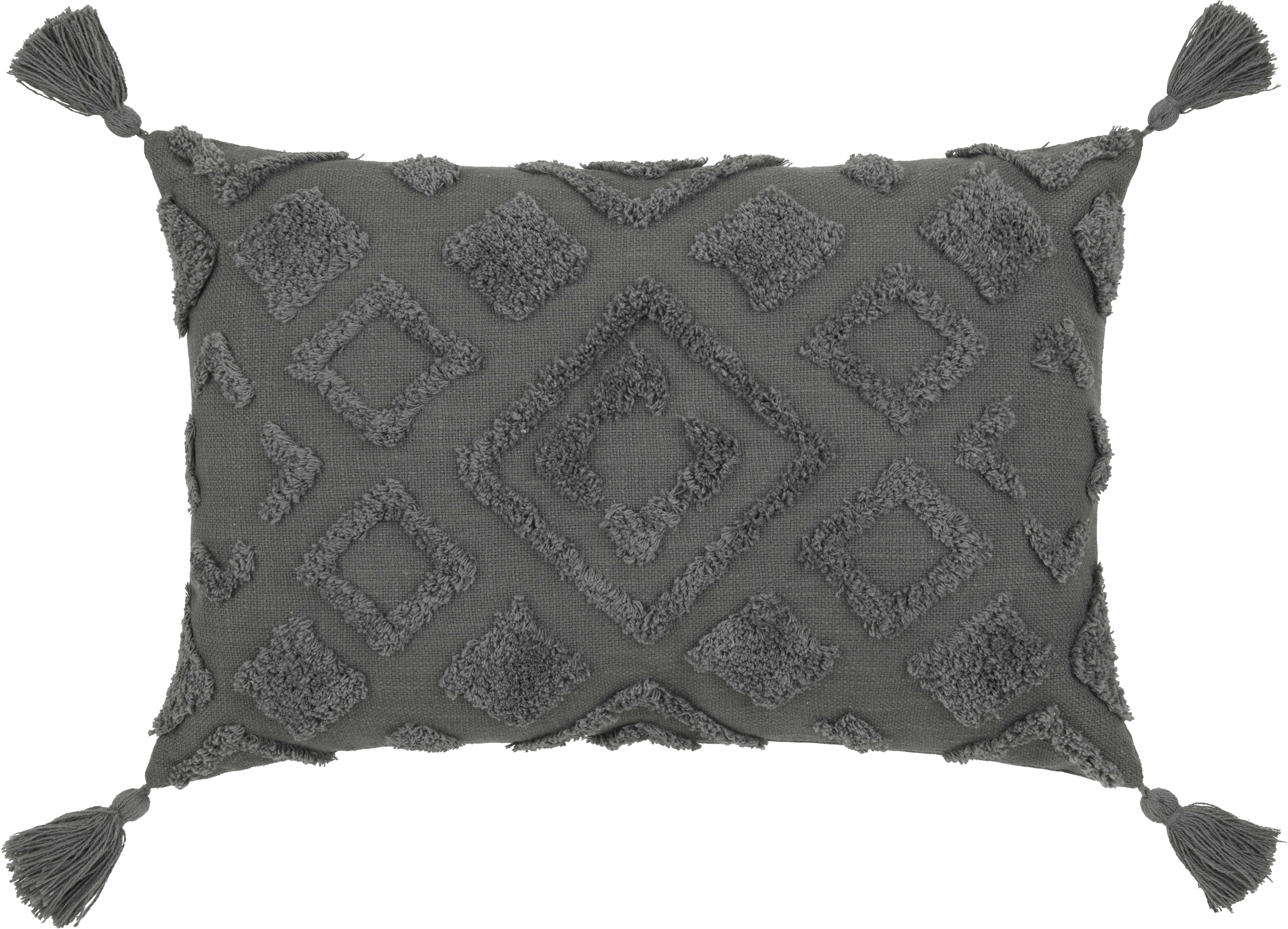 Okrasna Blazina Ibiza - antracit, Moderno, tekstil (40/60cm) - Premium Living