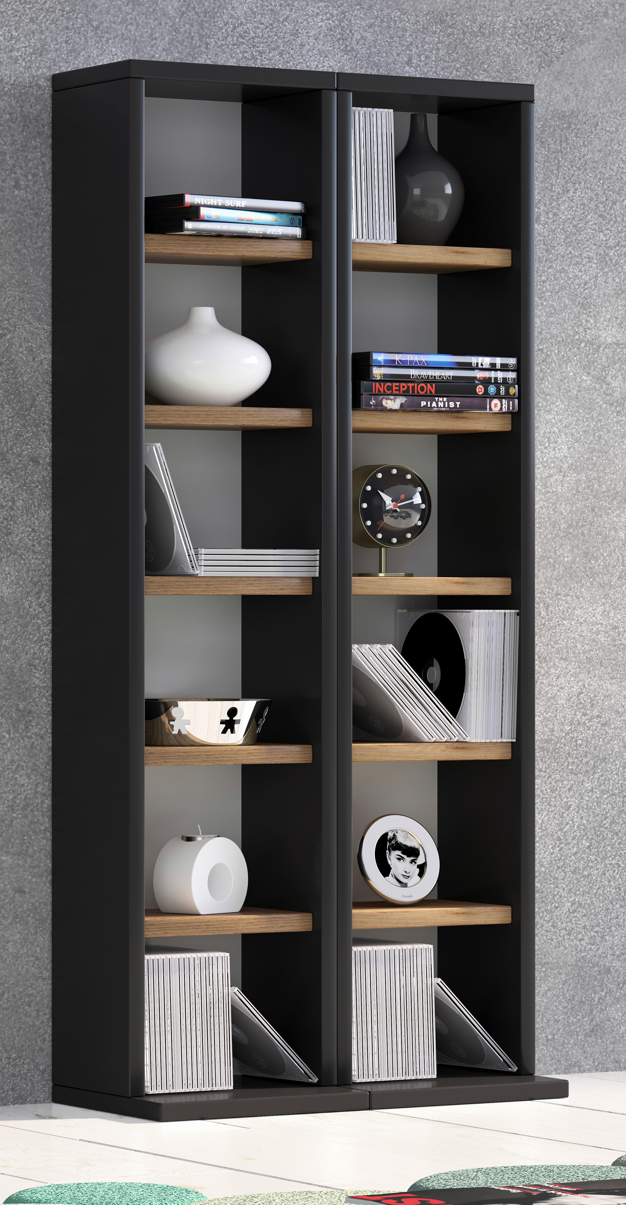 CD-REGAL MILANO - Honigeiche/Anthrazit, Design, Holzwerkstoff (42/91,8/20cm) - MID.YOU