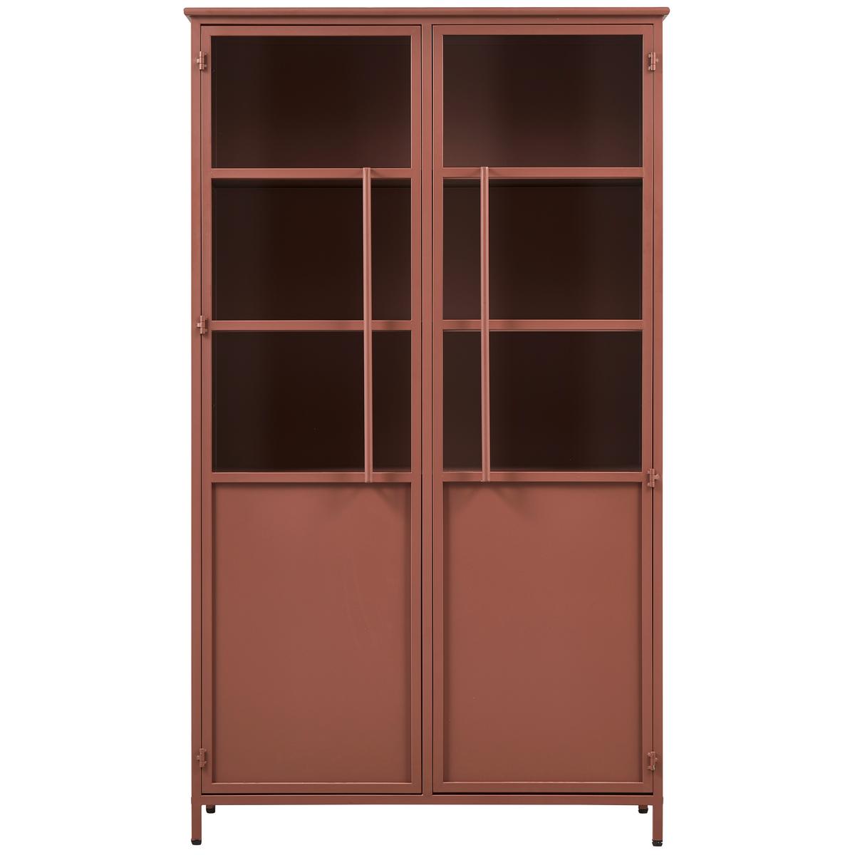 Vitrine Exhibit Braun - Braun, Design, Glas/Metall (99/170/44cm) - Livetastic