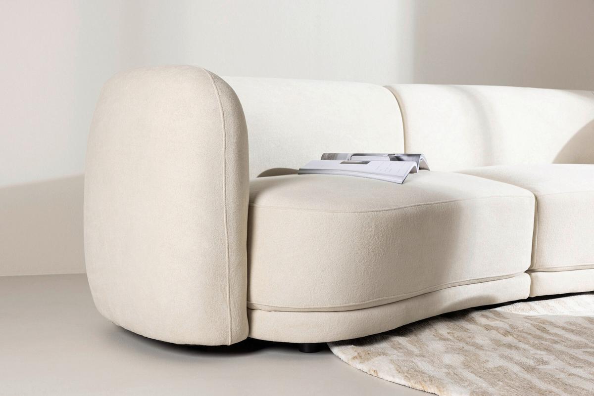 2-Sitzer-Sofa Cielo Weiß - Weiß, MODERN, Textil/Metall (268/80/91cm) - Livetastic