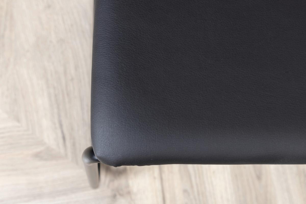 STUHL-SET KENTH - Schwarz, Design, Textil/Metall (40/76/52cm) - Livetastic