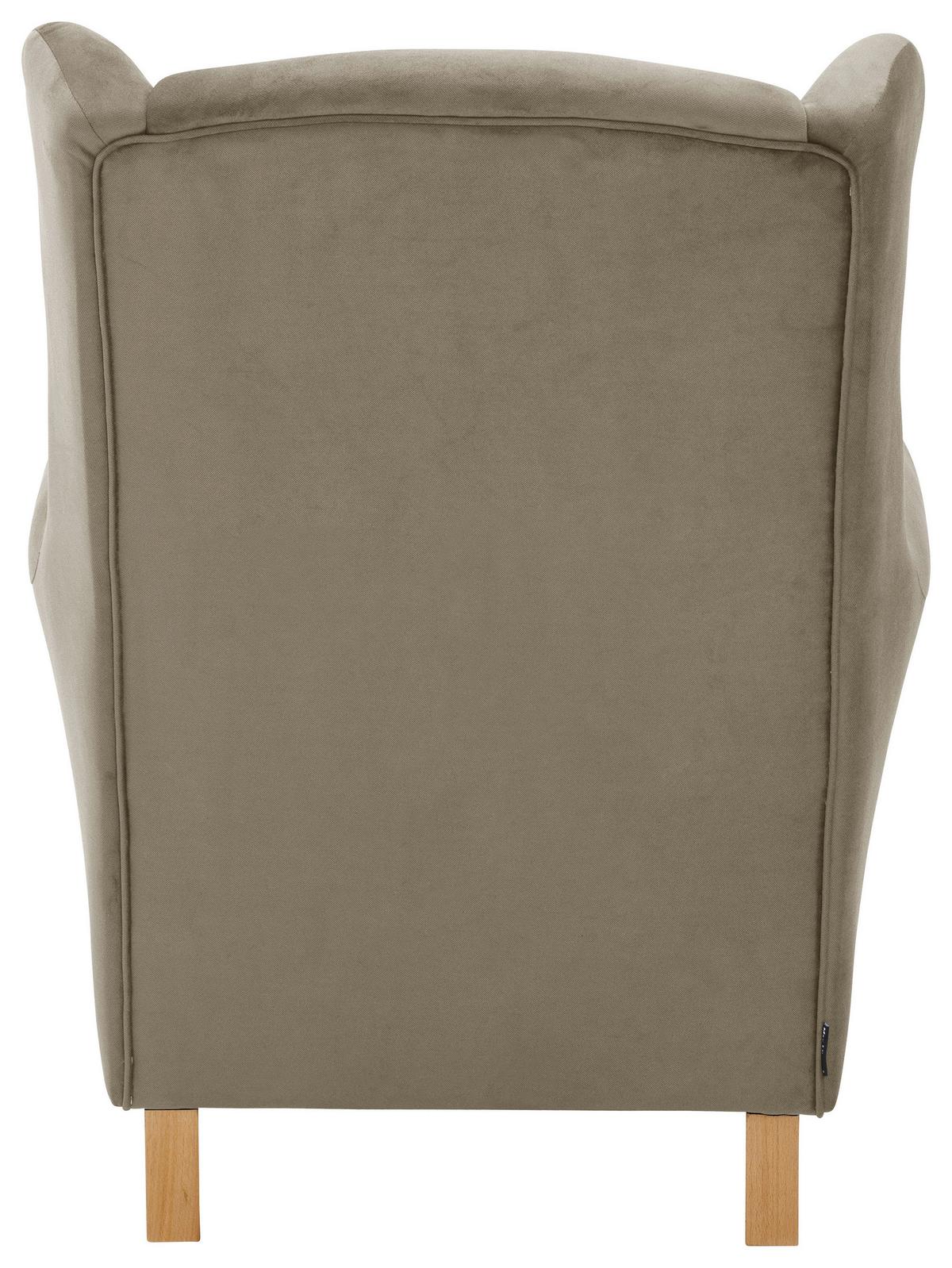 Ohrensessel ''Lorris'', Hellbraun - Hellbraun/Eichefarben, KONVENTIONELL, Holz/Textil (77/103/86cm) - Max Winzer