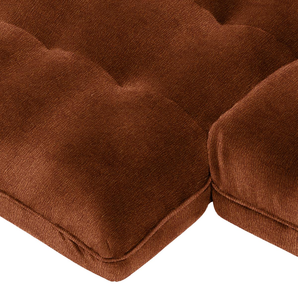 Wohnlandschaft Vivo Terracotta - Terracotta/Schwarz, MODERN, Kunststoff/Textil (179/63/317cm) - Premium Living