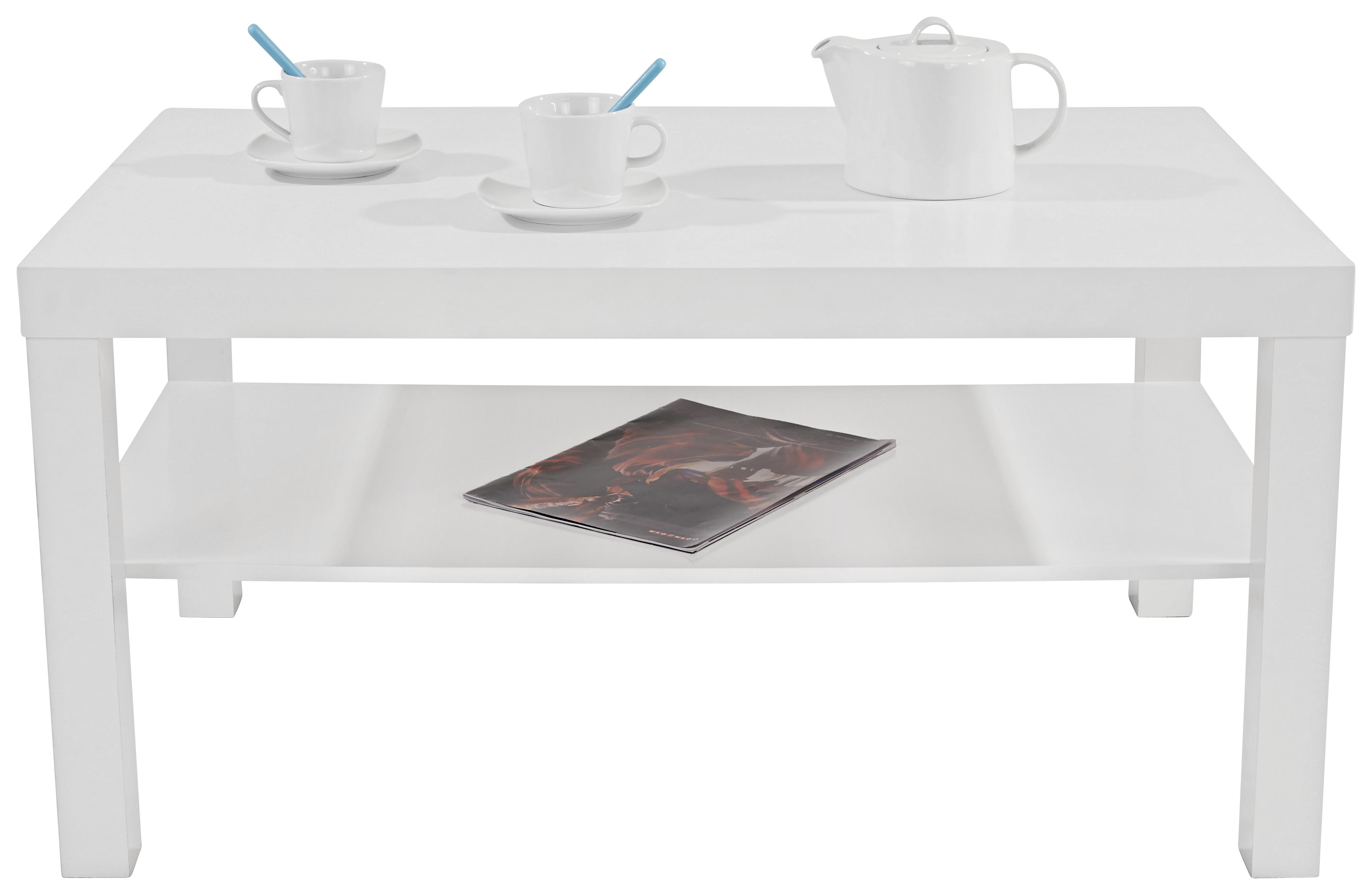 Klubska Mizica Light - bela, Moderno, leseni material (90/45/55cm) - Modern Living