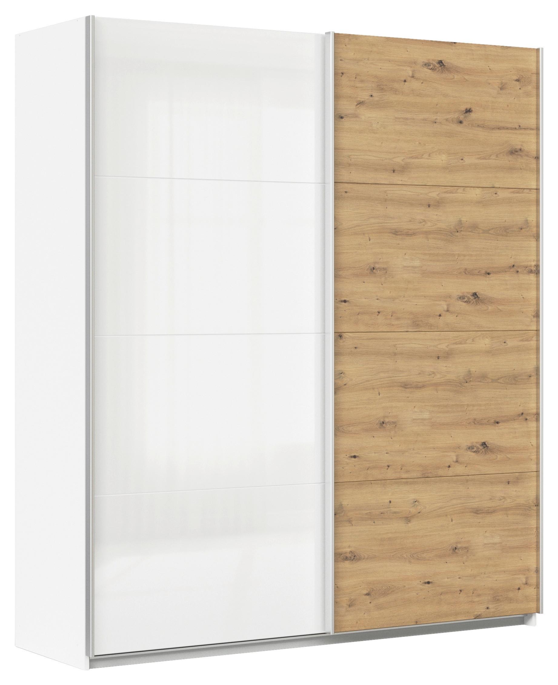 DULAP USI CULISANTE FELDKIRCH - alb/stejar Artisan, Modern, material pe bază de lemn (181/210/62cm)