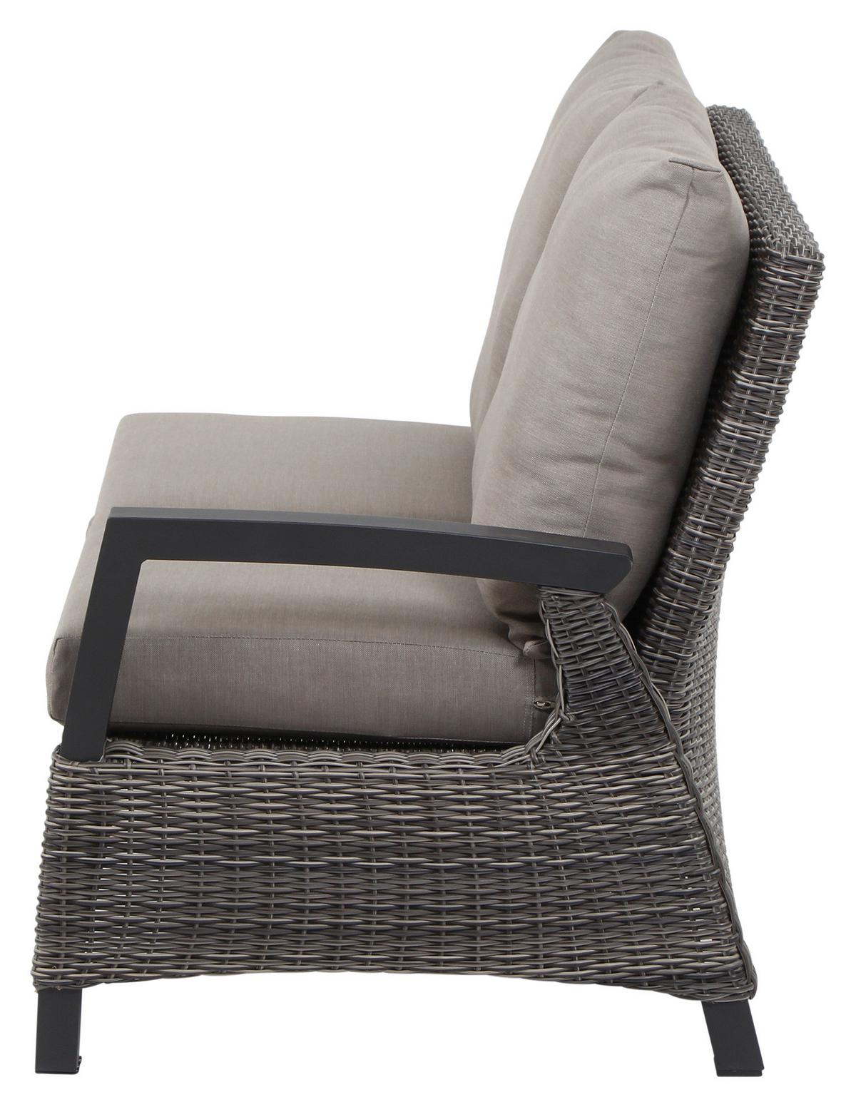 Loungegarnitur Corido Grau - Grau, Basics, Keramik/Kunststoff (83/103/160cm) - Siena Garden