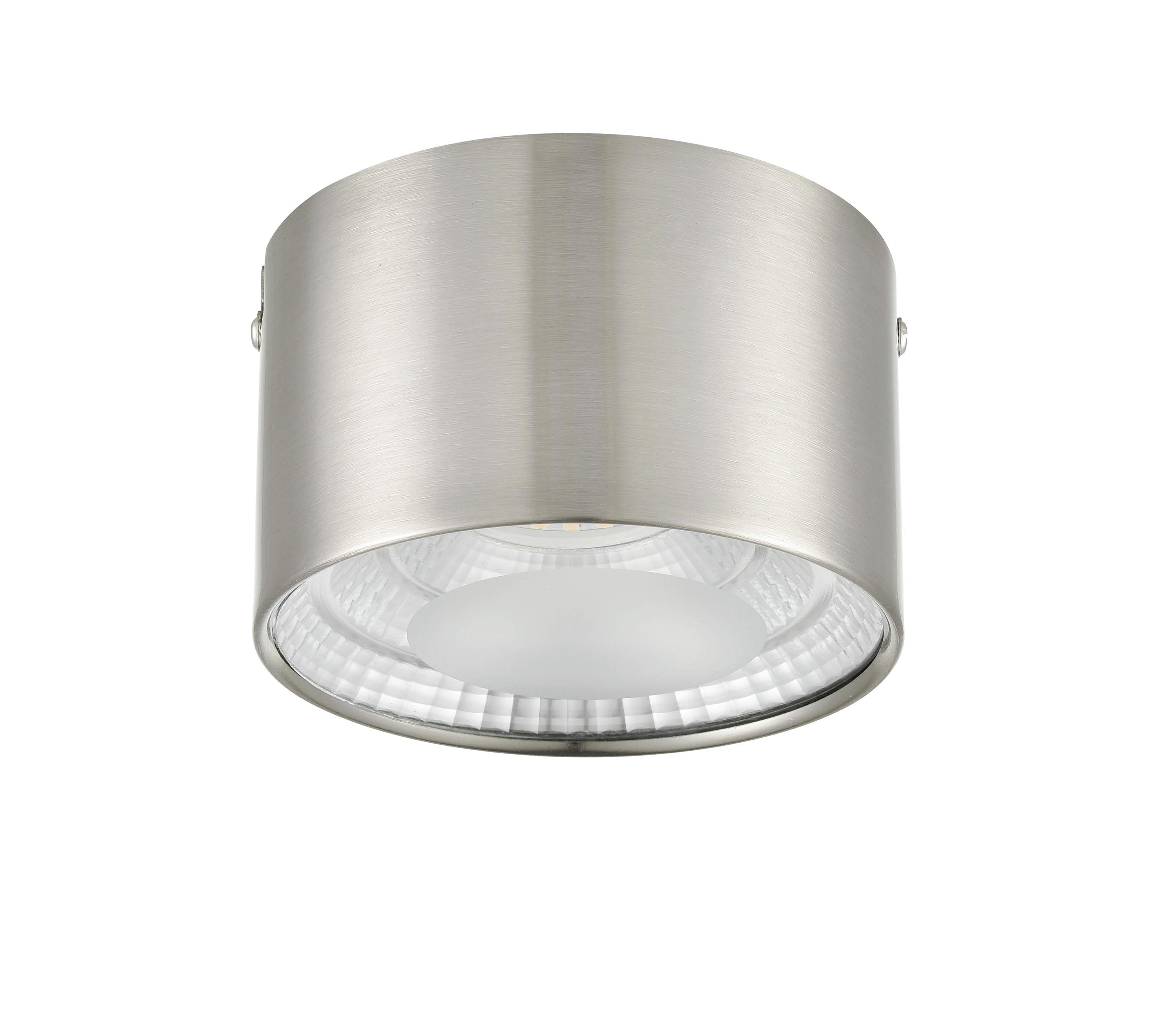 Stropna Led Svjetiljka Hermo - boje nikla/prozirno, Moderno, metal/plastika (11/7cm) - Modern Living
