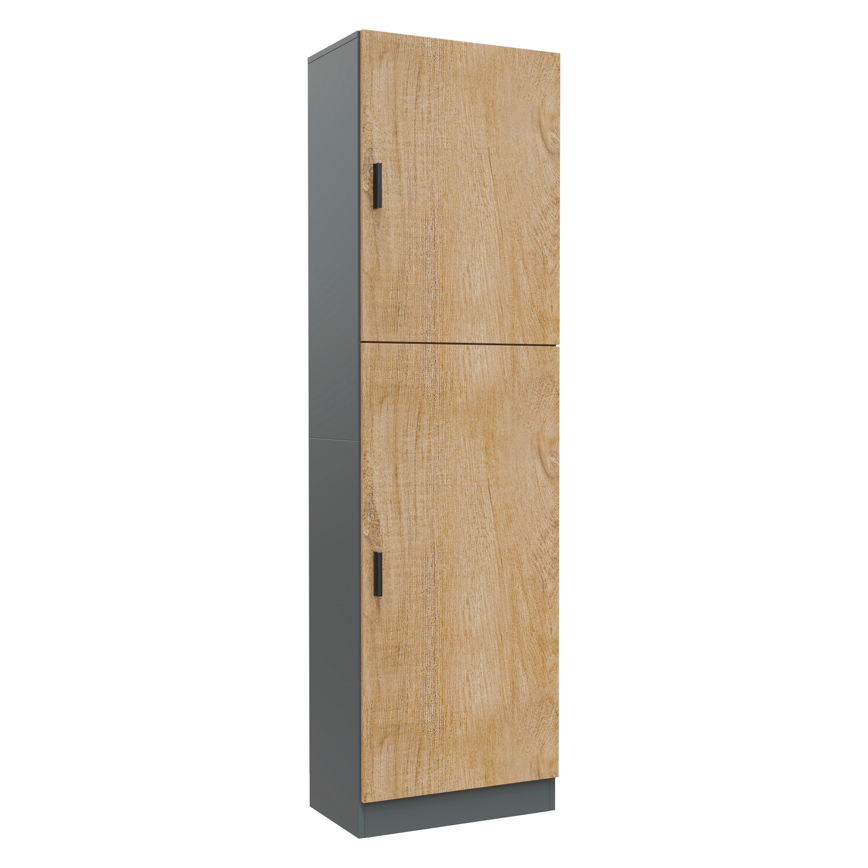 Aktenschrank Dilos Xl - Honigeiche/Anthrazit, Modern, Holzwerkstoff (52/183/32cm) - MID.YOU