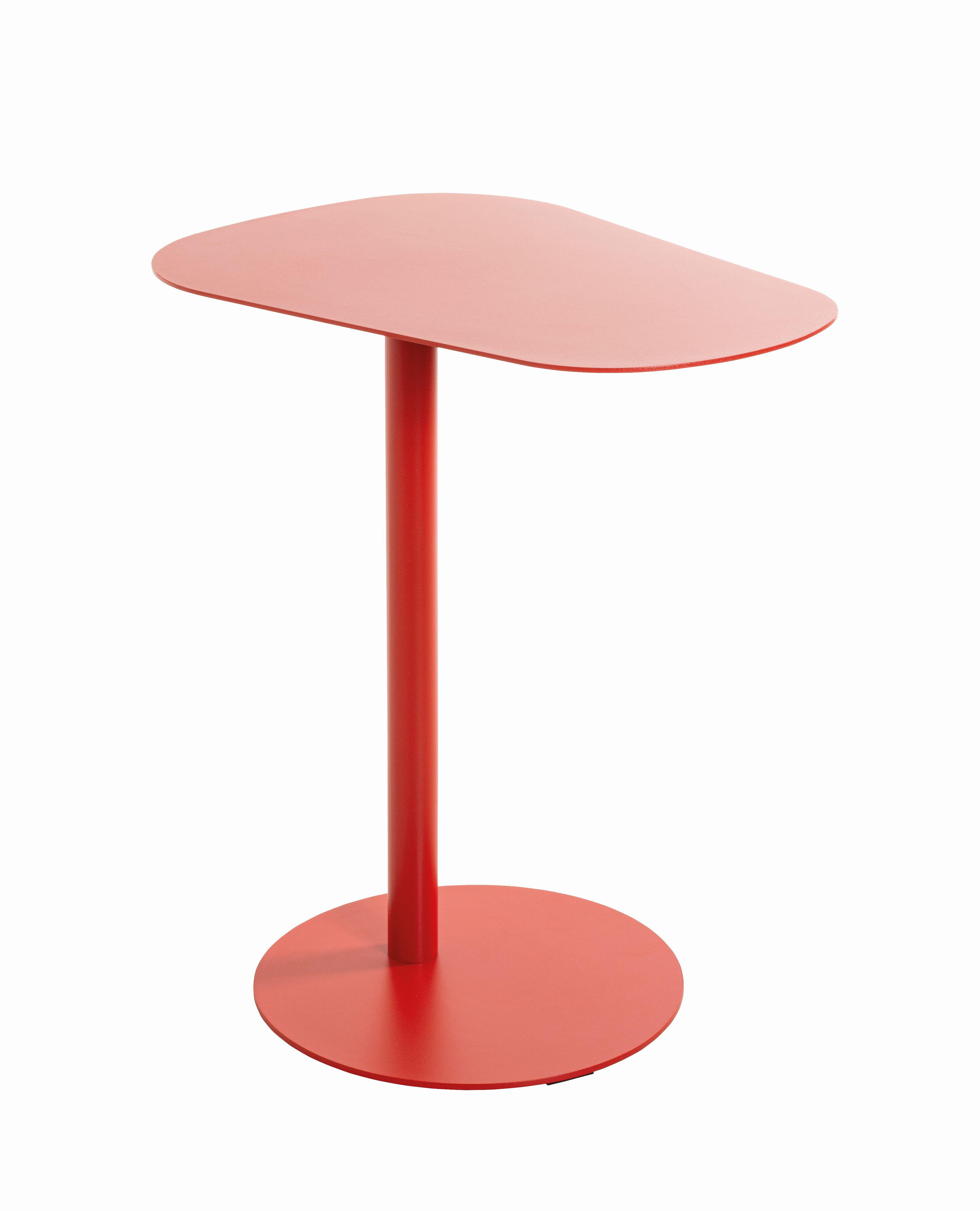 STOLIK BOCZNY CONNOR - czerwony, Trend, metal (53/38/60cm)