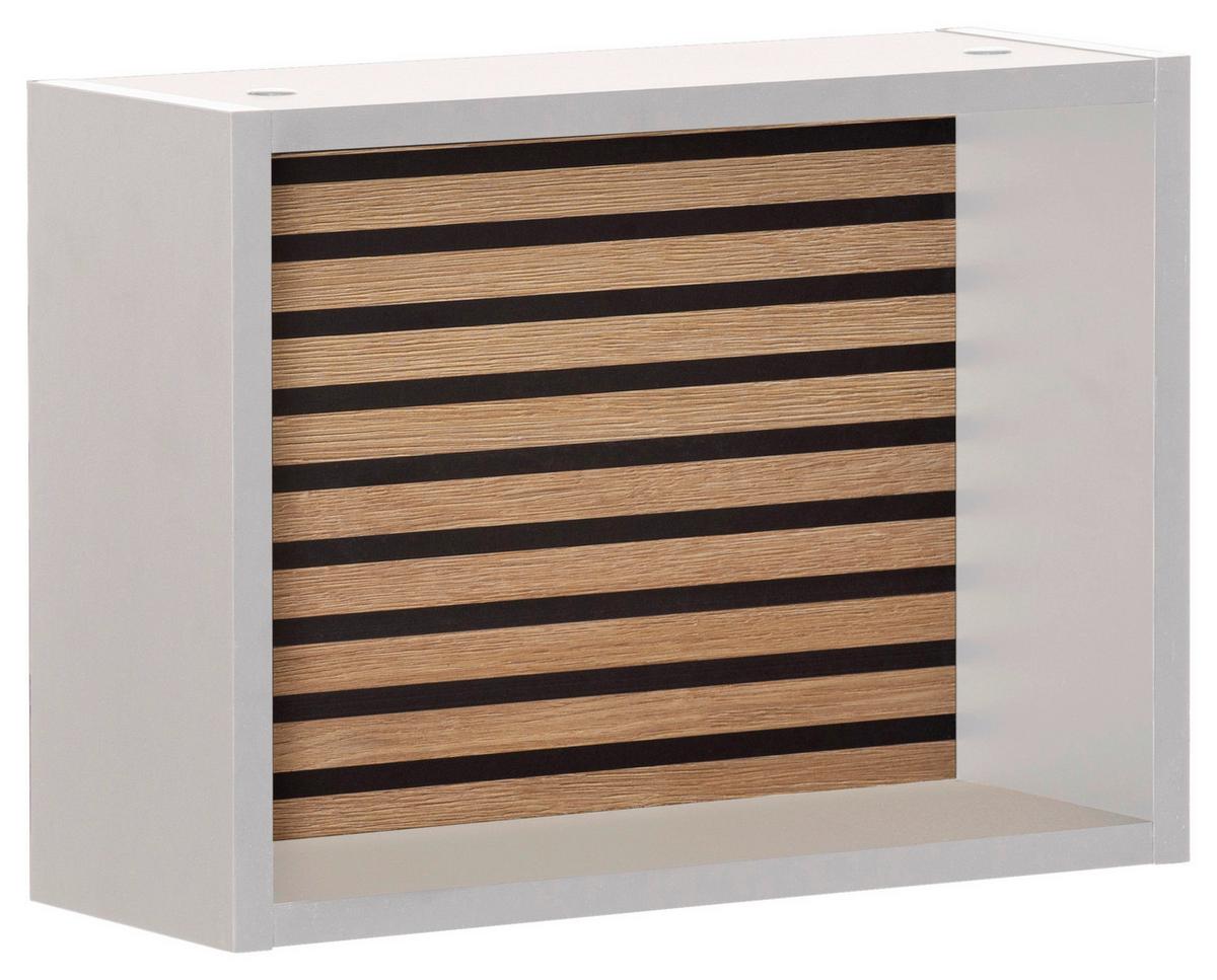 Regal Ekko Weiß/Eichefarben - Eichefarben/Weiß, MODERN, Holzwerkstoff (40,2/30,2/15,7cm) - MID.YOU