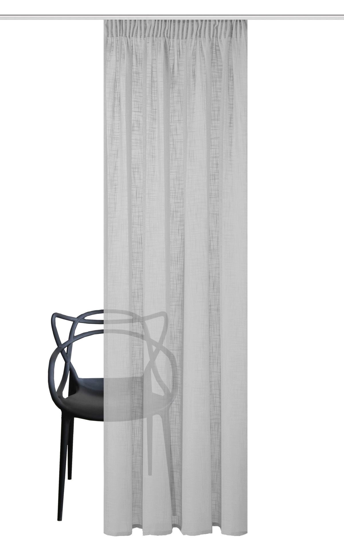 ZASŁONA GOTOWA SOFTY - szary, Basics, tkanina (140/245cm)