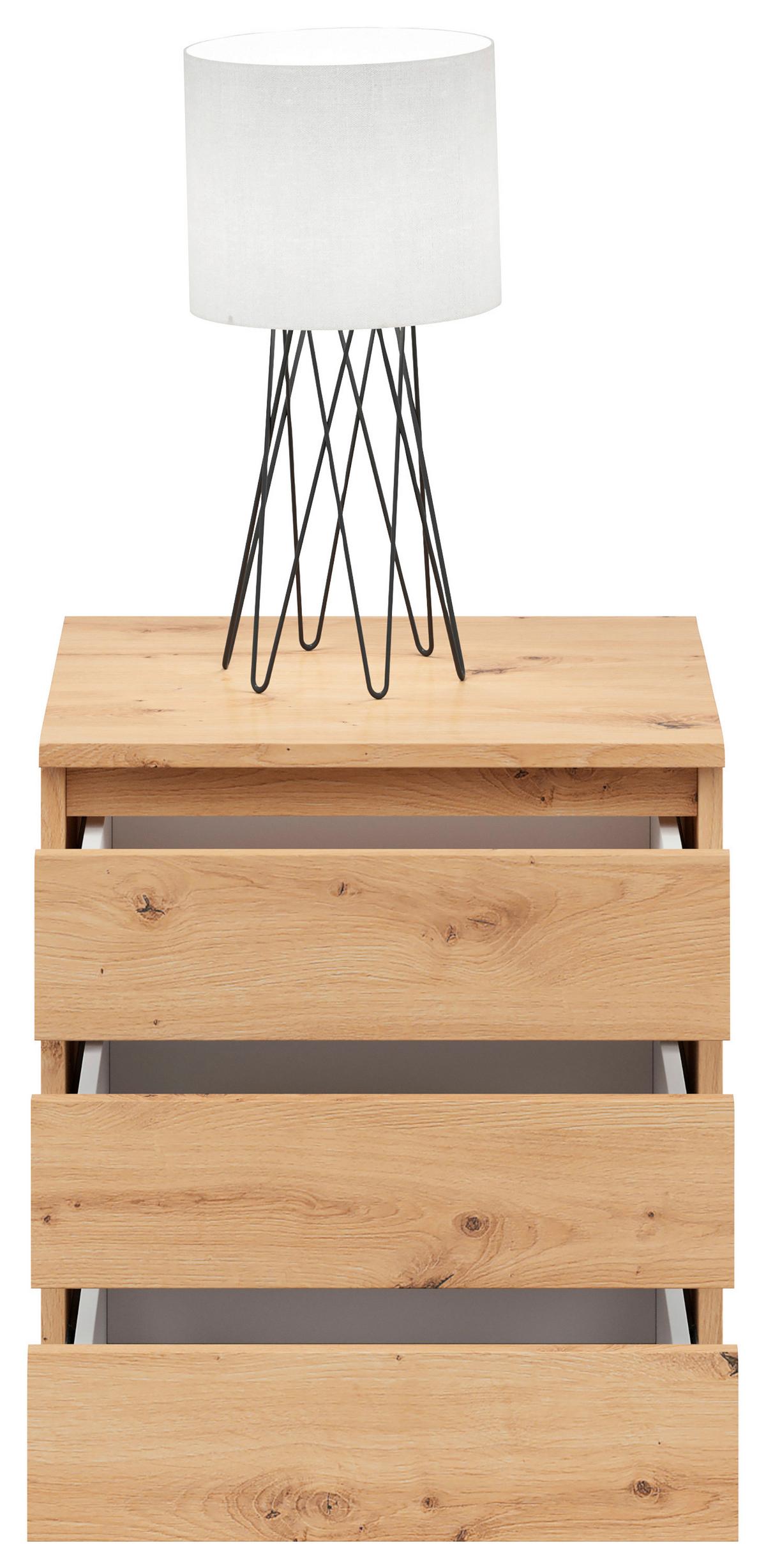 Nachtkästchen in Eichefarben - Eiche Artisan, KONVENTIONELL, Holzwerkstoff (45/55/42cm) - Mömax