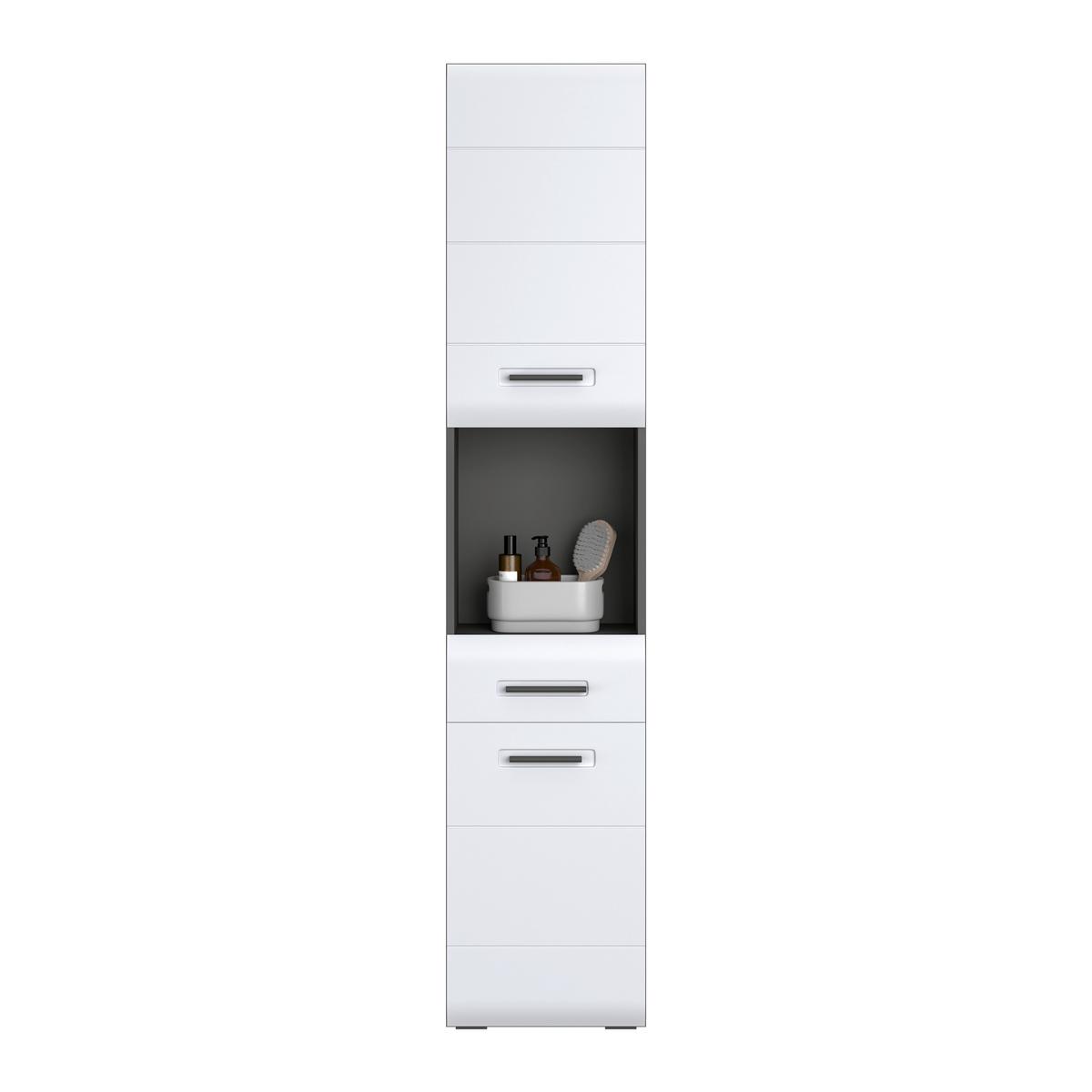 Visoki Element Pearl New - bijela/antracit, Konvencionalno, drvni materijal/plastika (40/188,5/29,6cm)