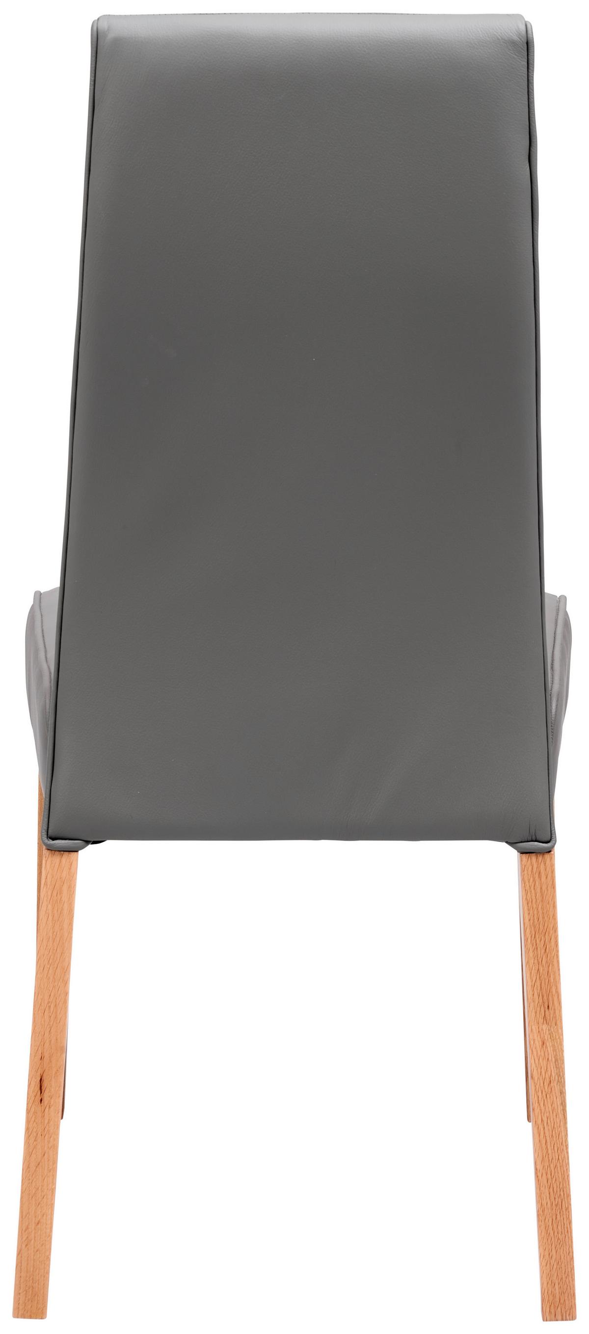 KRZESŁO ALBERTO - Konventionell, skóra/drewno (47/104/61cm) - Livetastic