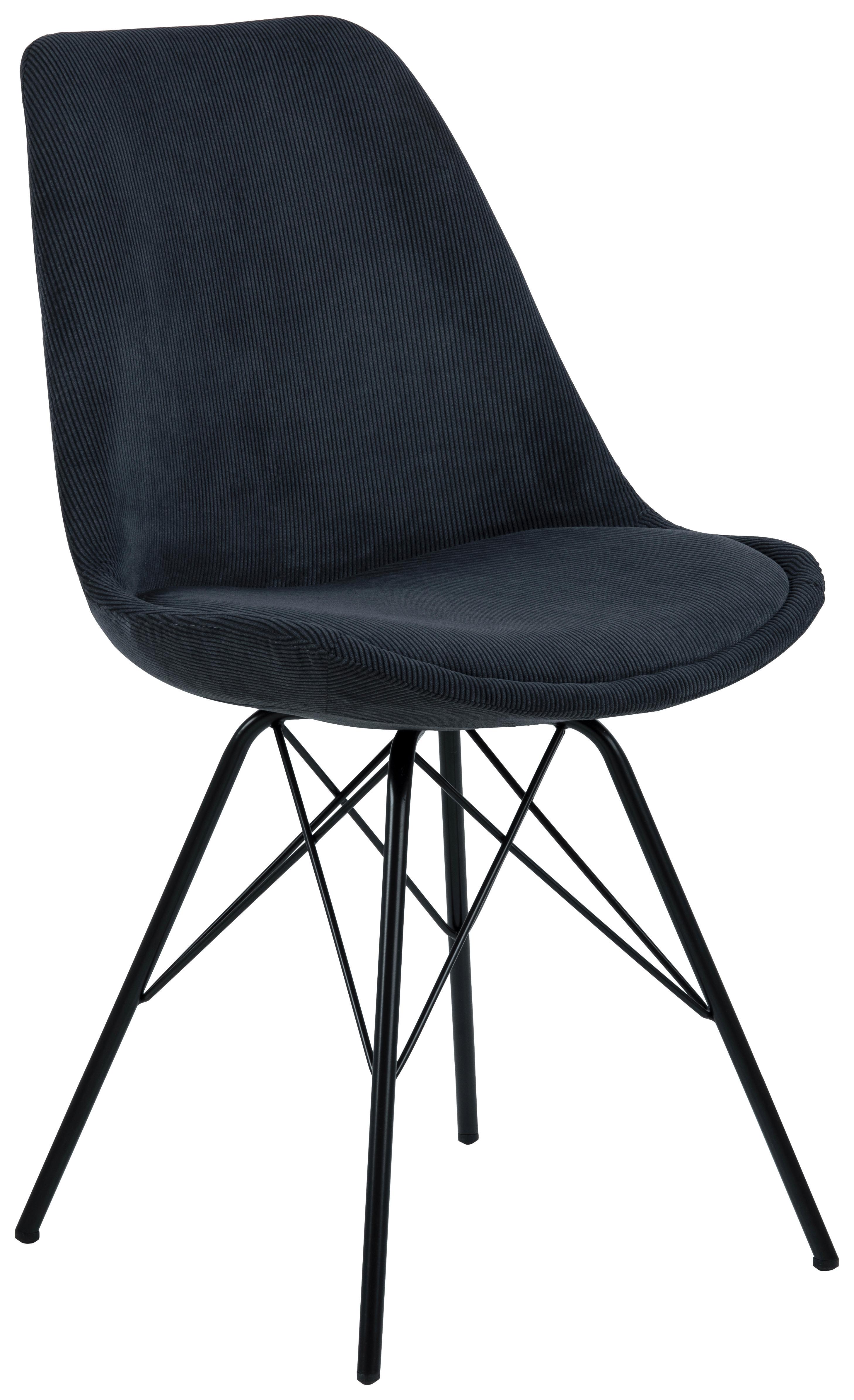 KRZESŁO ERIS - antracytowy/czarny, Konventionell, metal/tkanina (48,5/85,5/54cm)