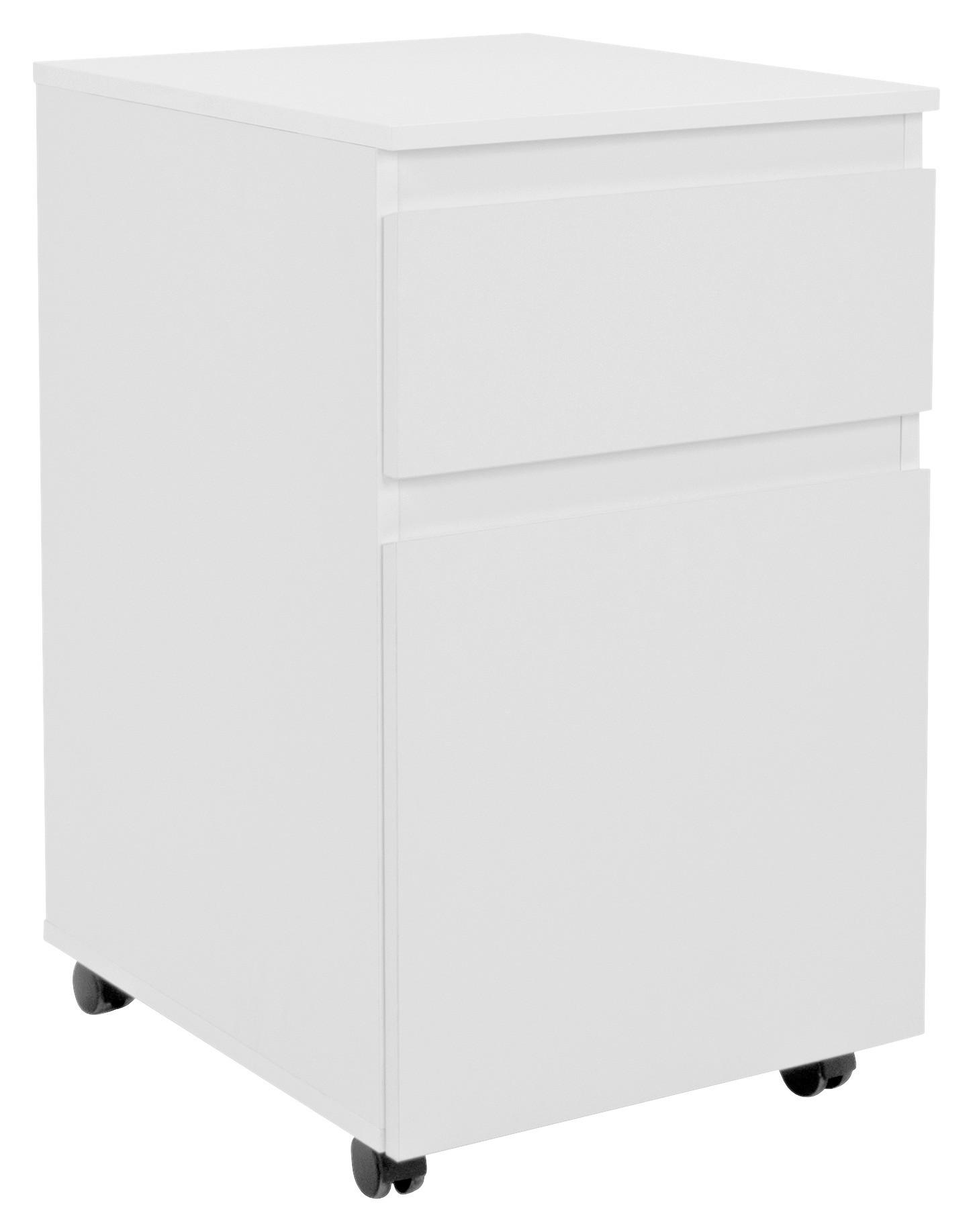 KONTENER NA KÓŁKACH IMAGE 31 - biały, Konventionell, materiał drewnopochodny/tworzywo sztuczne (44/73/52cm) - MID.YOU