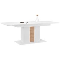 Ausziehtisch in Weiss/Eiche Artisan - Weiss/Eiche Artisan, Modern, Holzwerkstoff (160-210/75/90cm) - Mömax