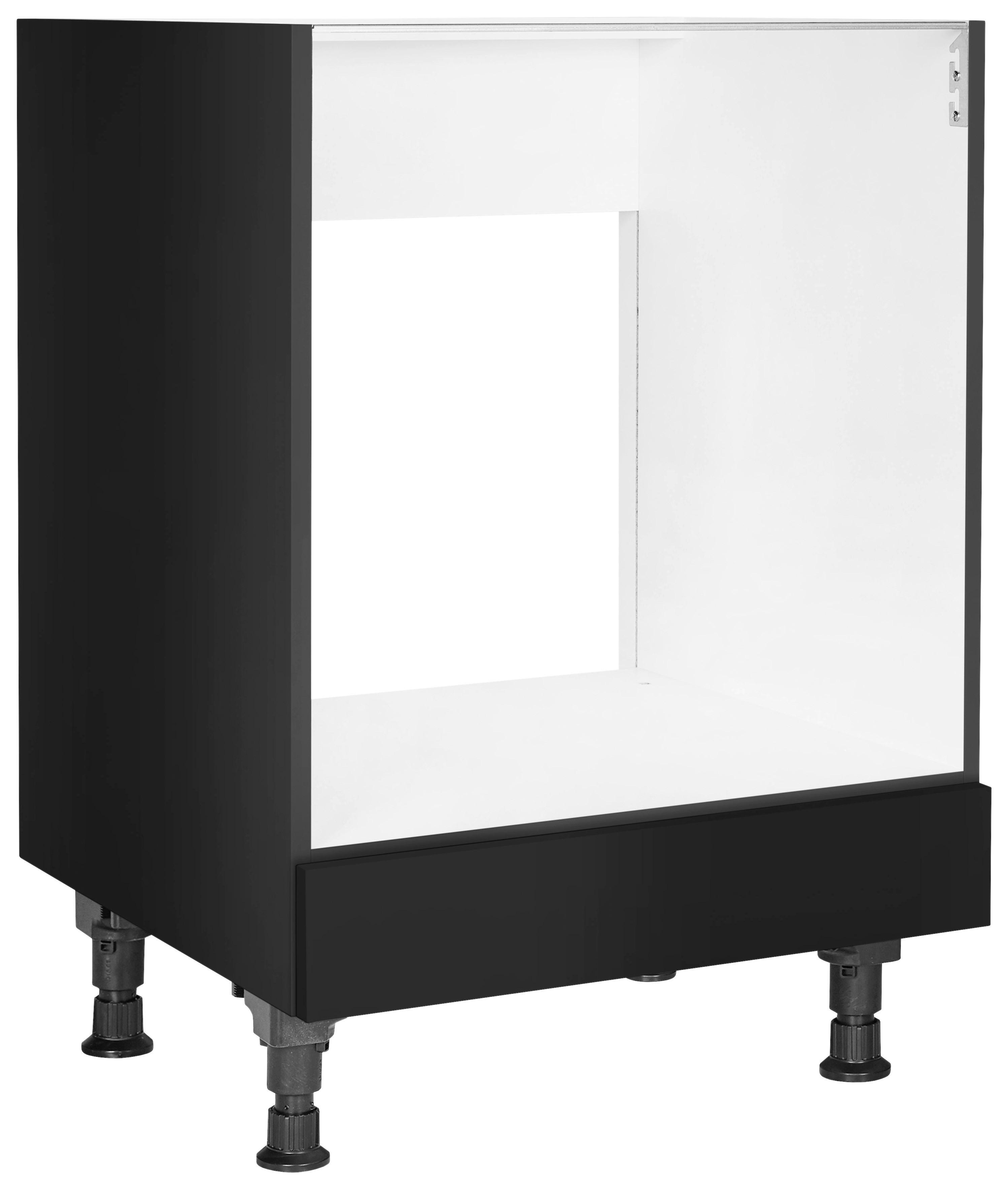 Herdumbauschrank Touch Schwarz - Schwarz, MODERN, Holzwerkstoff (60/87/56cm) - Nobilia