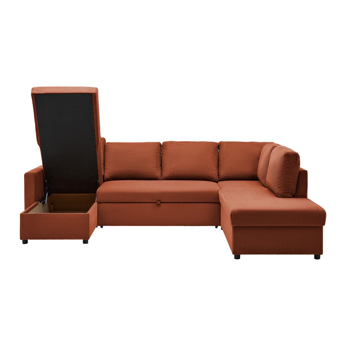 Sarokkanapé Martina - terrakotta, Modern, faalapú anyag/textil (146/276/204cm) - Mömax